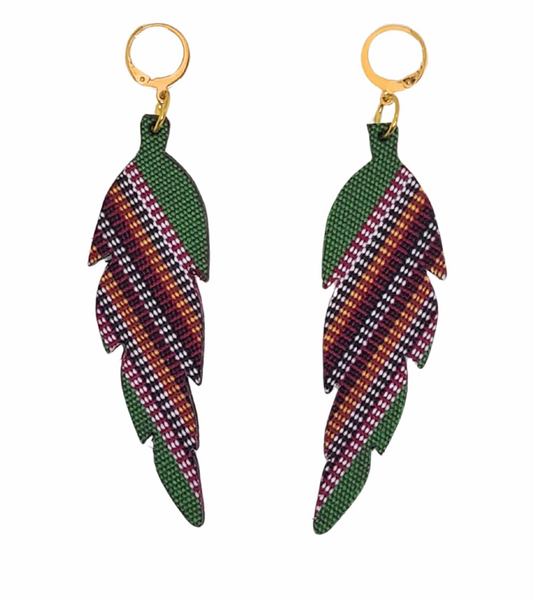 Woven Earrings Leaf_002